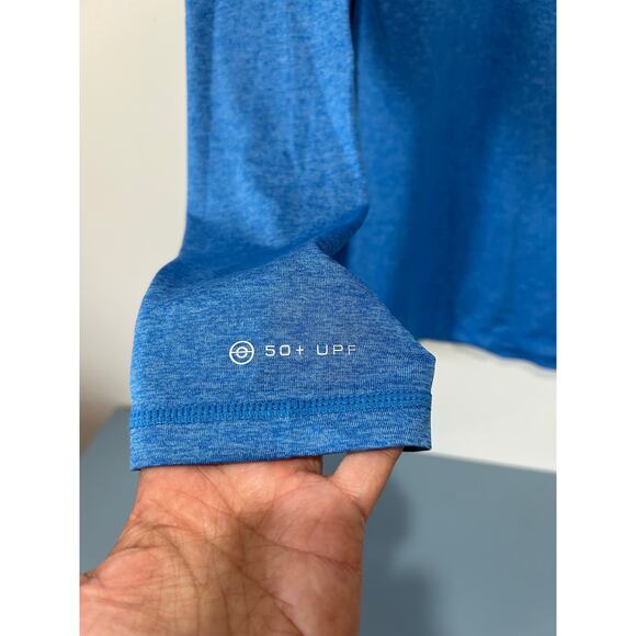 Spyder mens rash guard shirt size L blue long sleeve swim surf - Picture 3 of 10